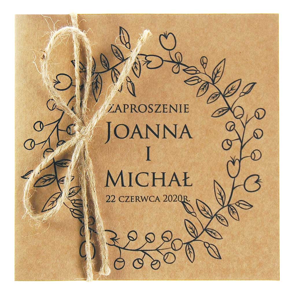 Zaproszenia Ślubne Eko Nastia