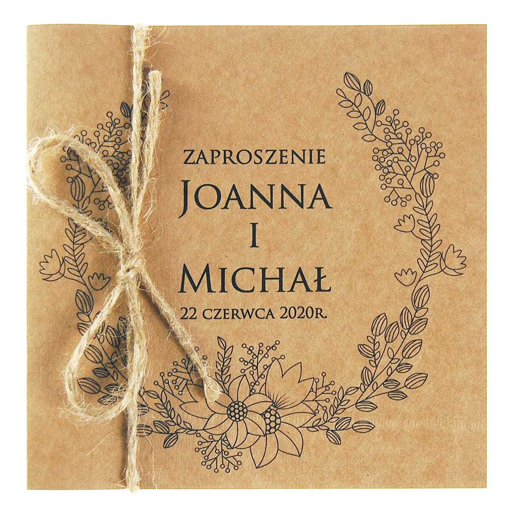 Zaproszenia Ślubne Eko Nastia