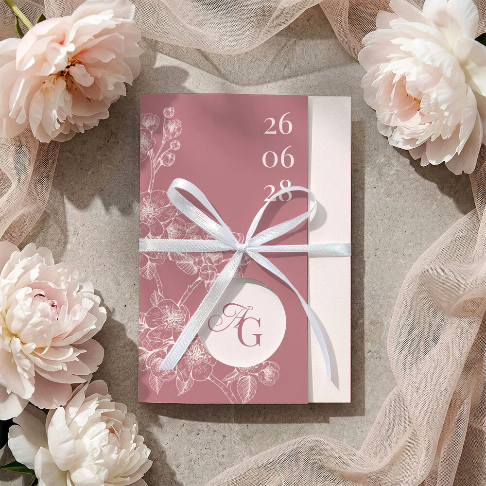 Zaproszenia ślubne z inicjałami - Sabrina