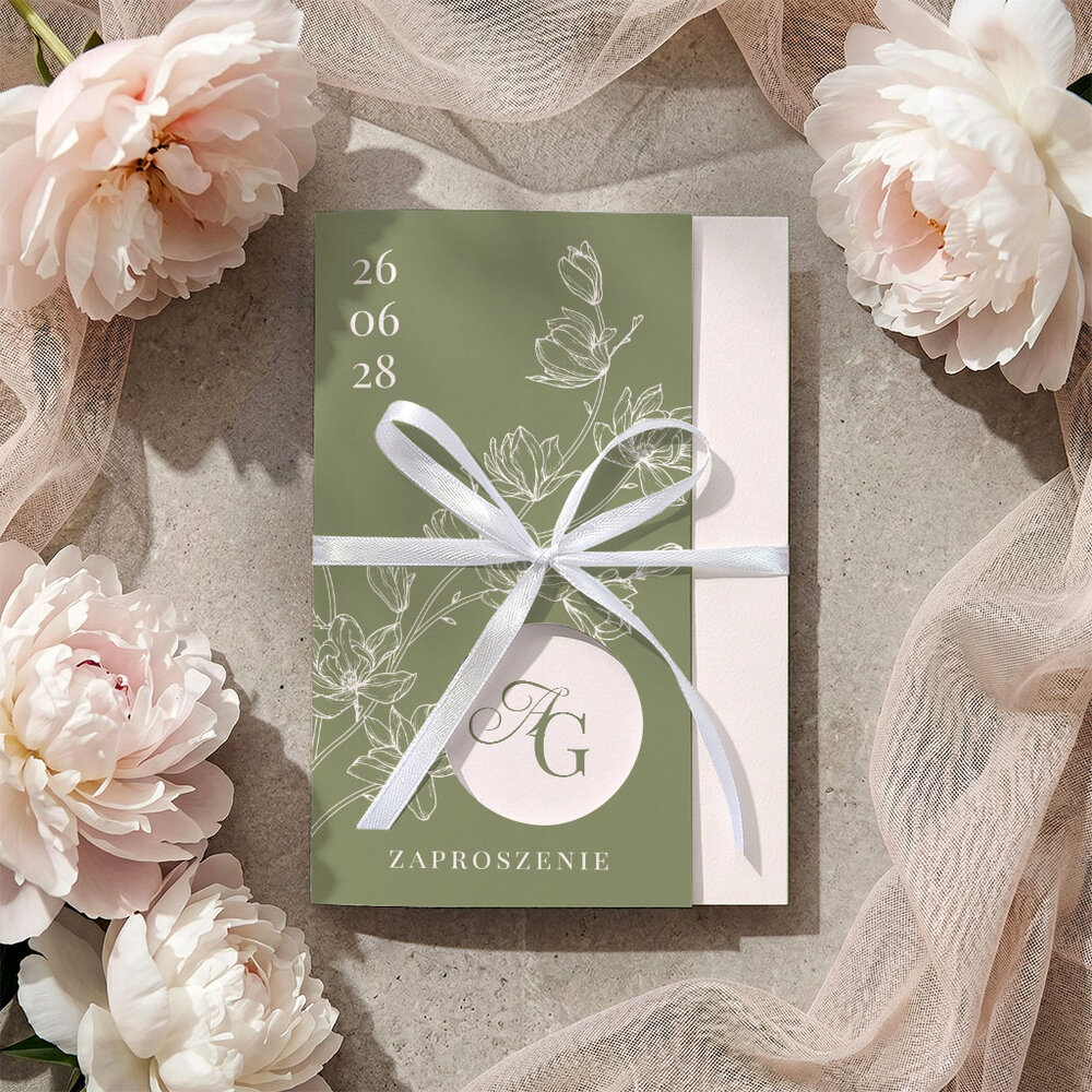 Zaproszenia ślubne z inicjałami - Sabrina