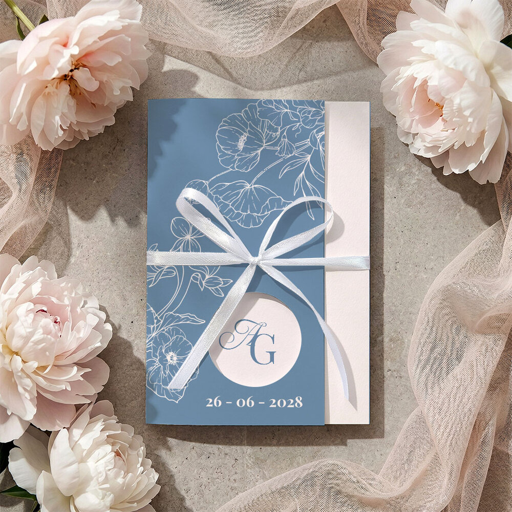 Zaproszenia ślubne z inicjałami - Sabrina