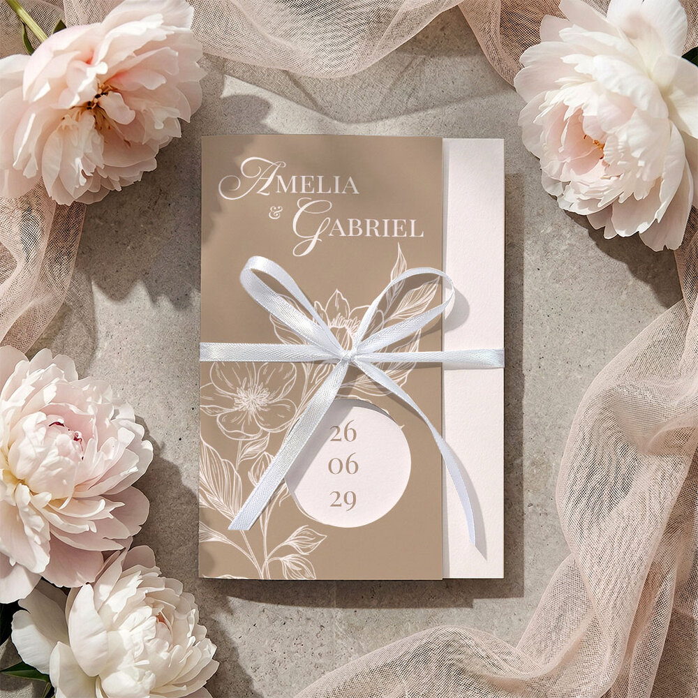 Zaproszenia ślubne z inicjałami - Sabrina