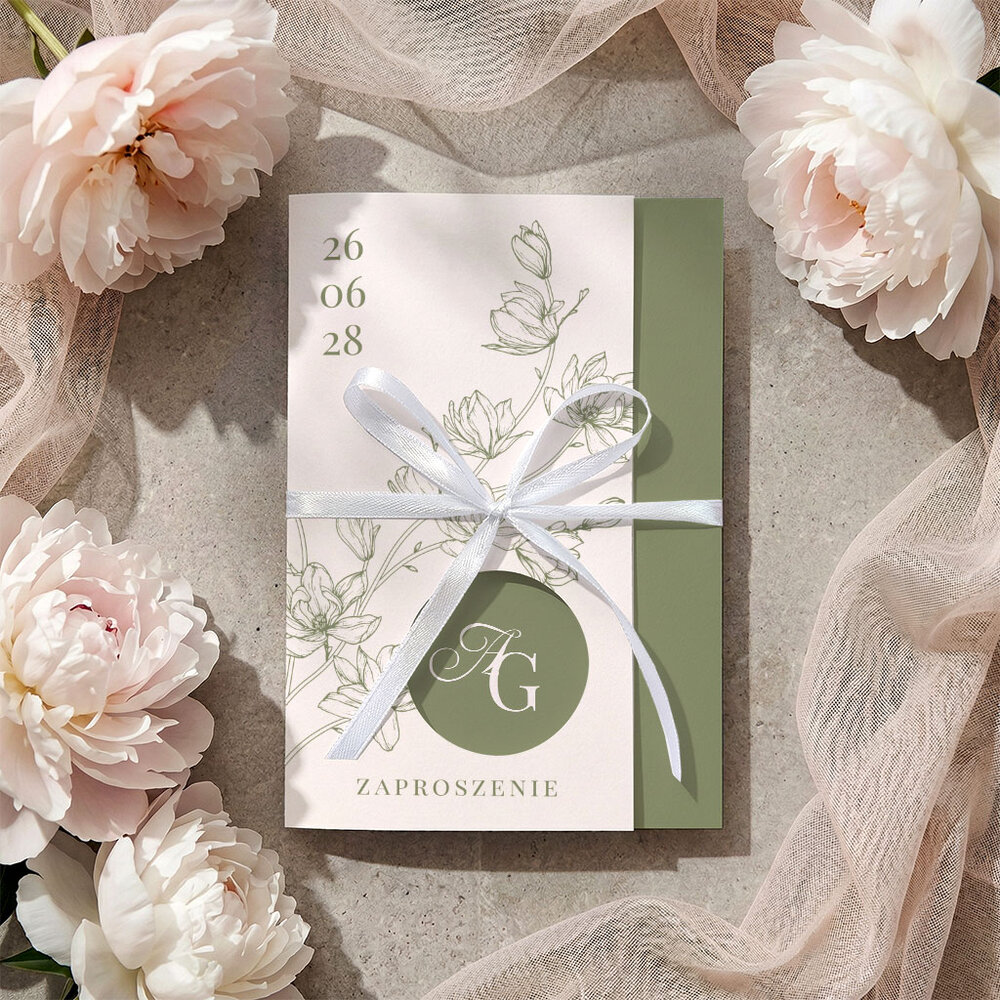 Zaproszenia ślubne z inicjałami - Sabrina