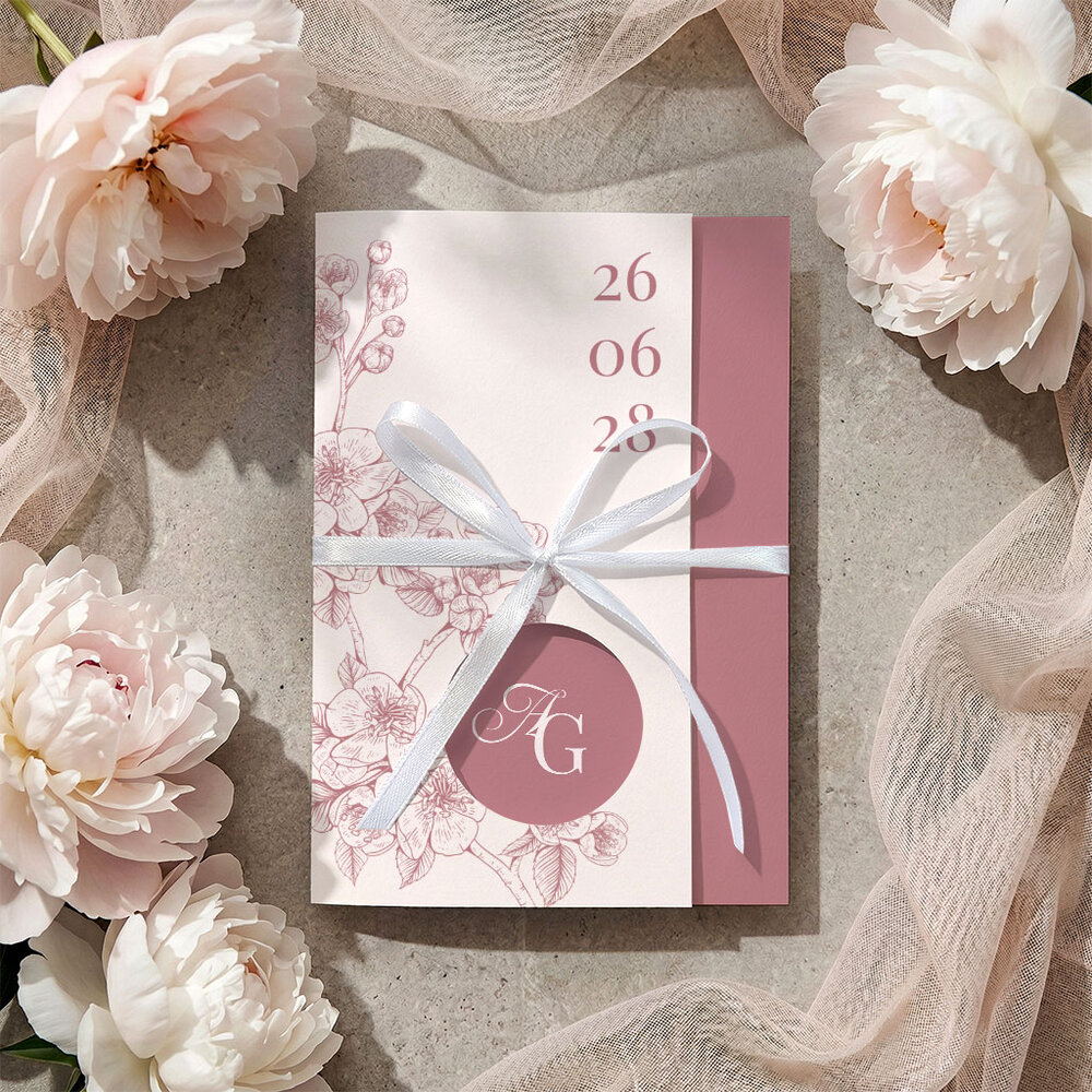 Zaproszenia ślubne z inicjałami - Sabrina