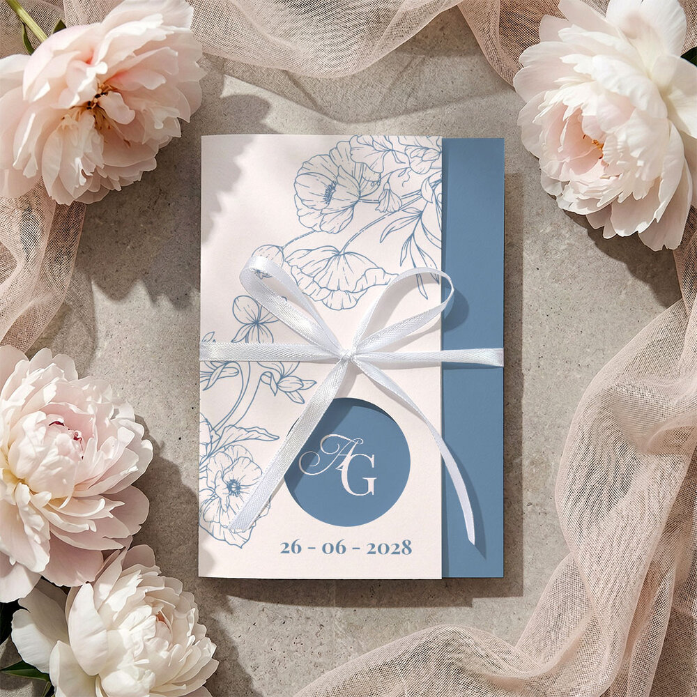 Zaproszenia ślubne z inicjałami - Sabrina