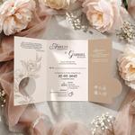 Zaproszenia ślubne z inicjałami - Sabrina