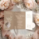 Zaproszenia ślubne z inicjałami - Sabrina