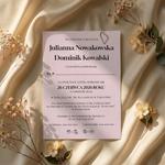 Zaproszenia ślubne ze zdjęciem - Lila