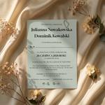 Zaproszenia ślubne ze zdjęciem - Lila