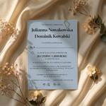 Zaproszenia ślubne ze zdjęciem - Lila