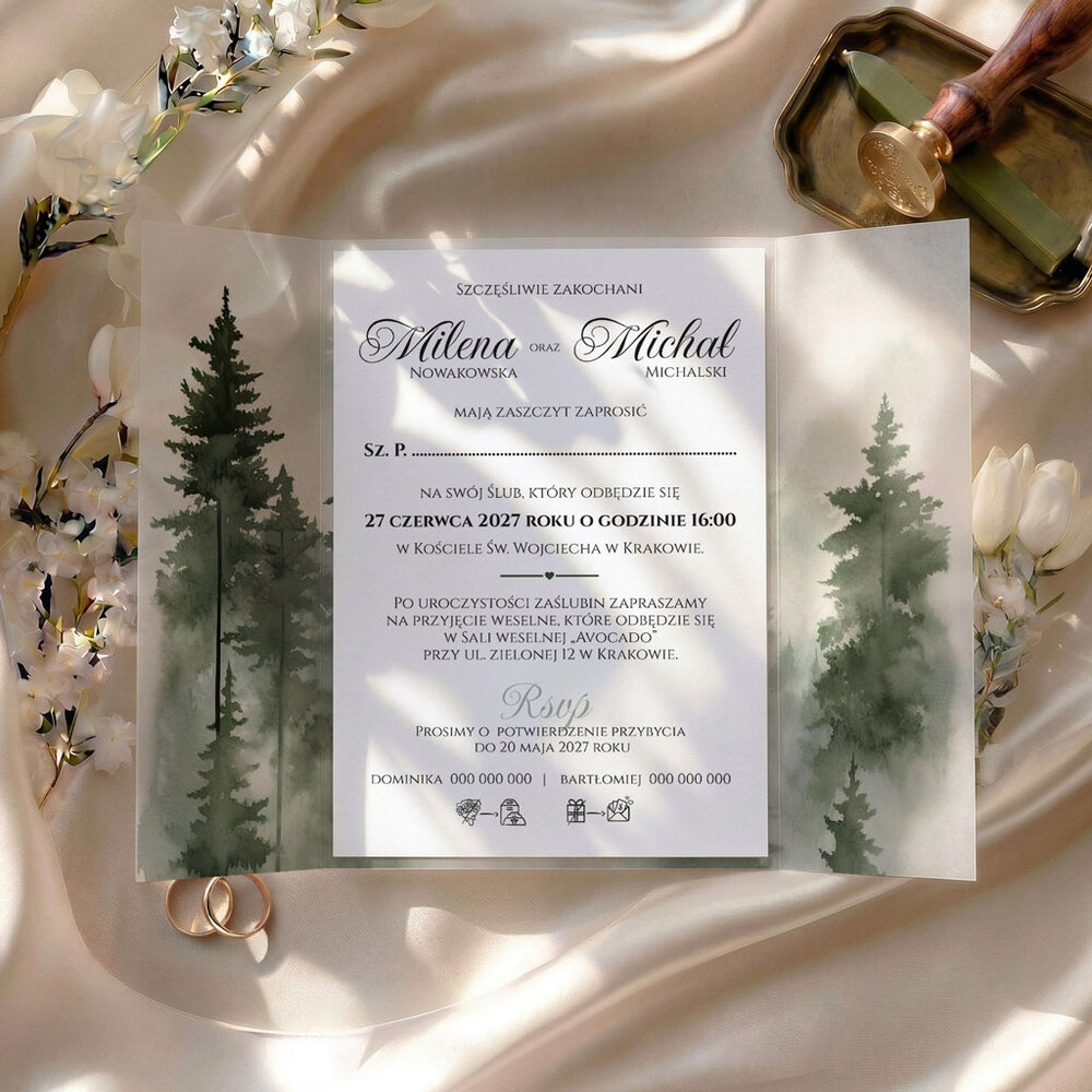 Zaproszenia Ślubne z kalką Daniela2