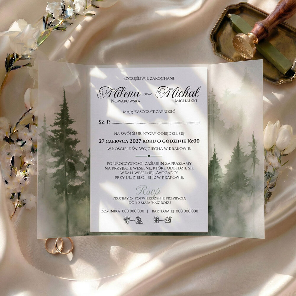 Zaproszenia Ślubne z kalką Daniela2