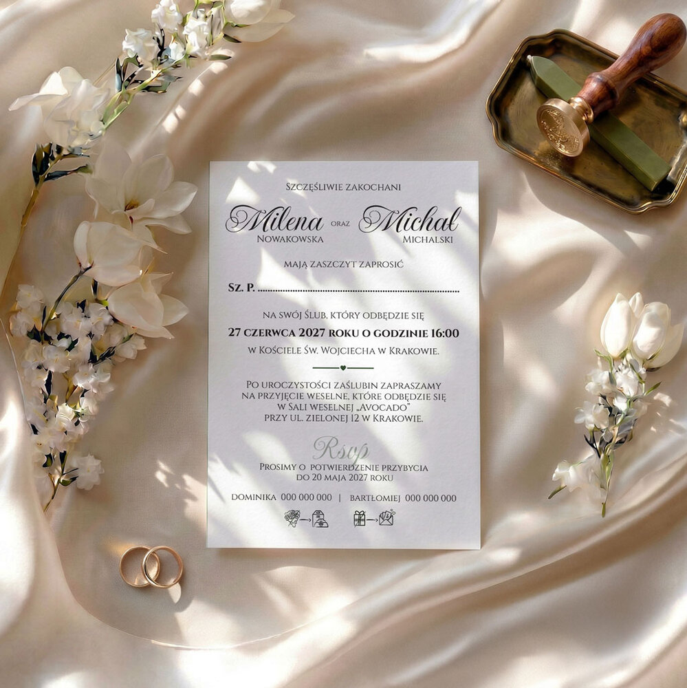 Zaproszenia Ślubne z kalką Daniela2