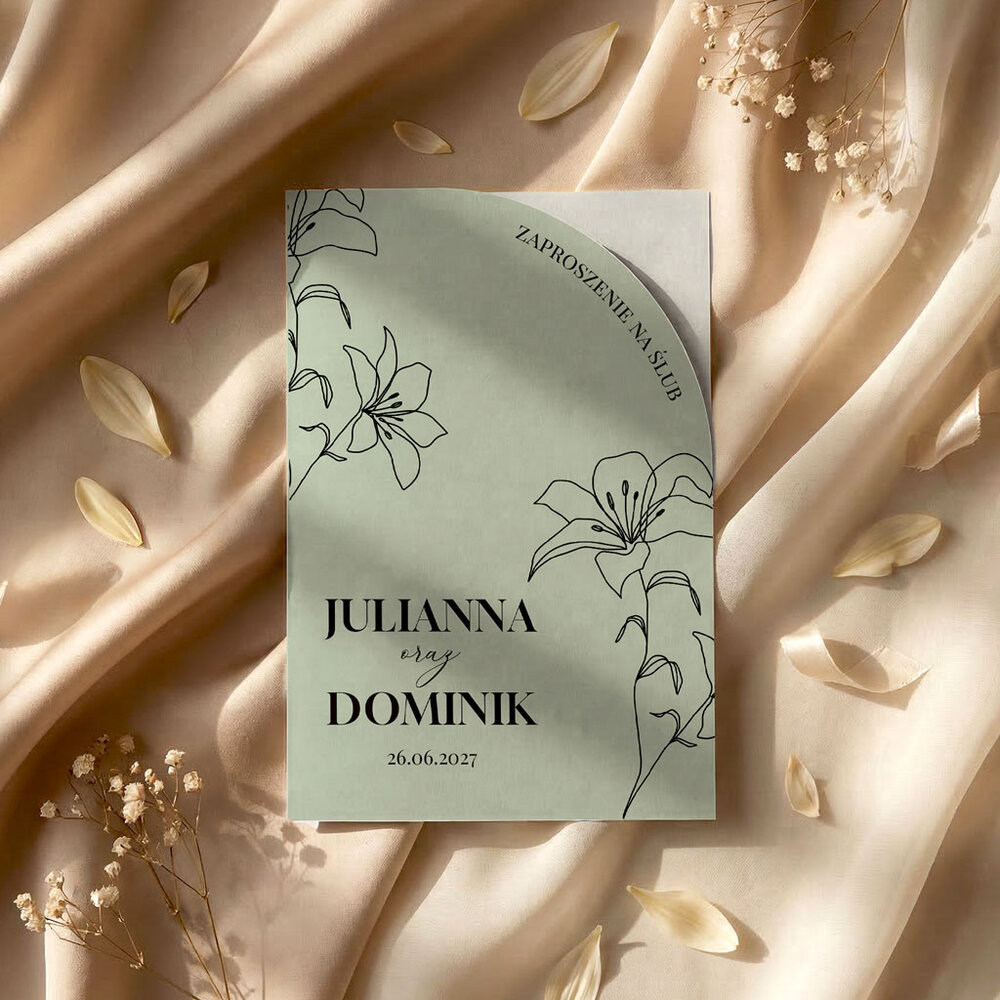 Zaproszenia ślubne łuk - Greta