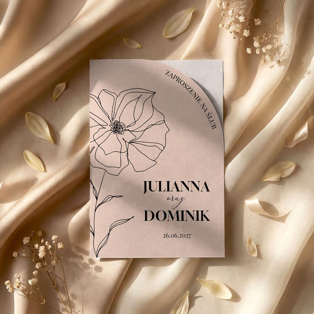 Zaproszenia ślubne łuk - Greta