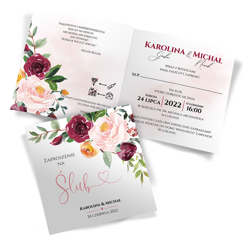 Zaproszenia Ślubne - Oliwia 12