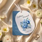 Zaproszenia ślubne owalne ze wstążką - Jowita