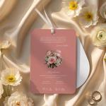 Zaproszenia ślubne owalne ze wstążką - Jowita