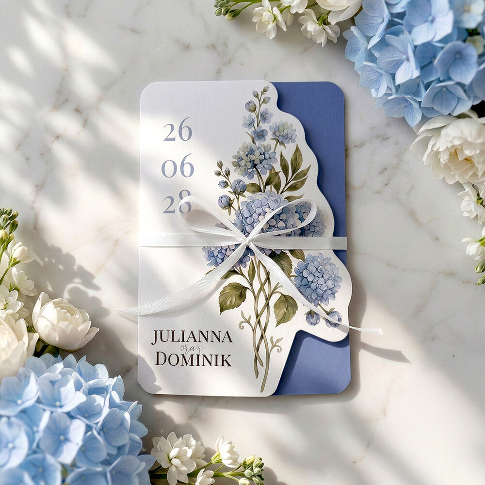 Zaproszenia ślubne ozdobne wycięcie - Fiorella4