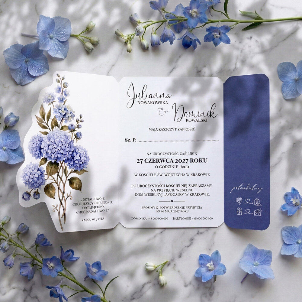 Zaproszenia ślubne ozdobne wycięcie - Fiorella4