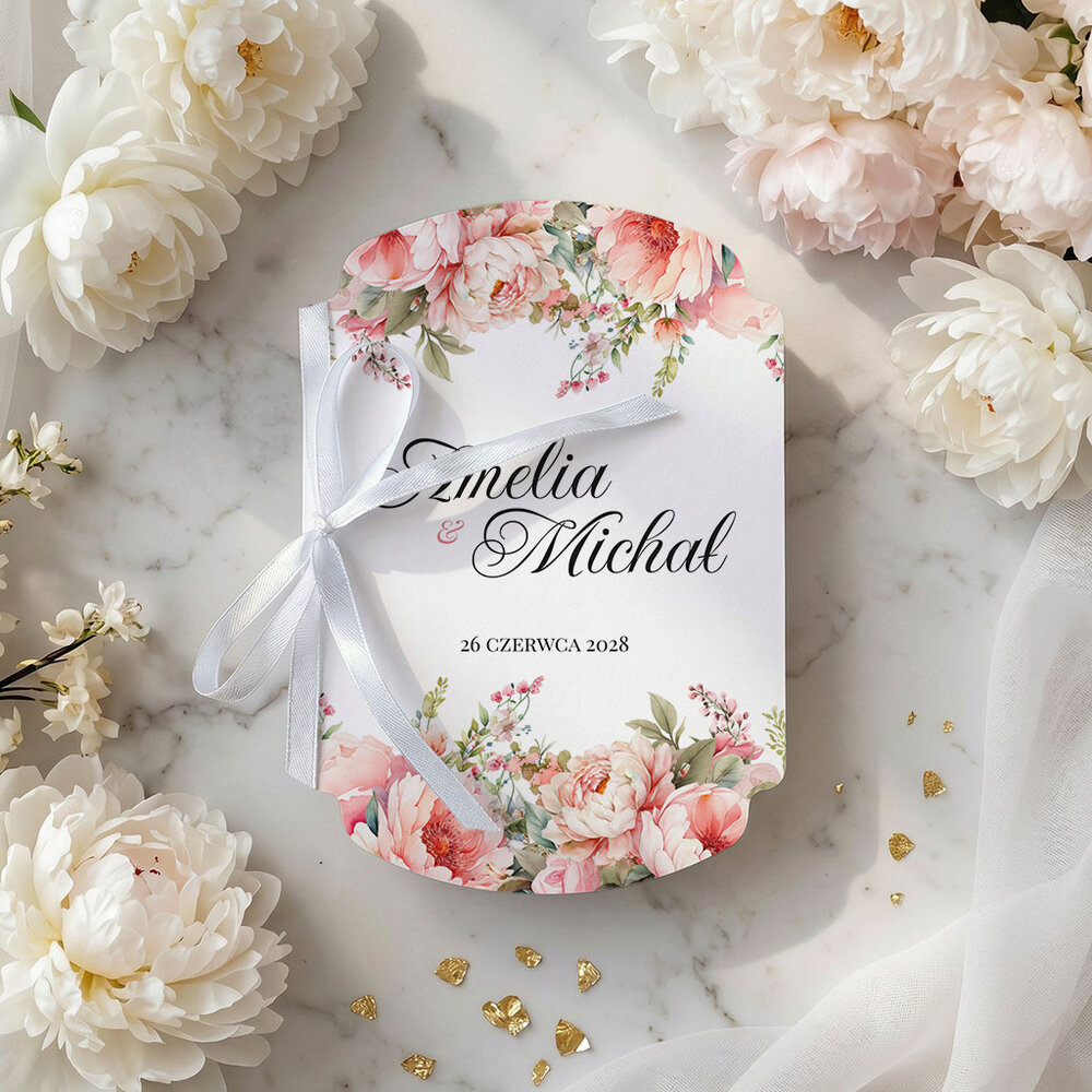 Zaproszenia ślubne ozdobne wycięcie - Luna