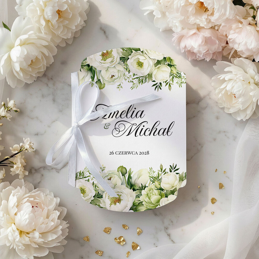Zaproszenia ślubne ozdobne wycięcie - Luna