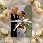 Zaproszenia ślubne falowane ze zdjęciem - Larysa2