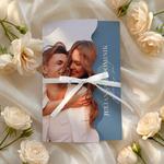 Zaproszenia ślubne falowane ze zdjęciem - Larysa2