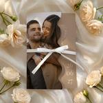 Zaproszenia ślubne falowane ze zdjęciem - Larysa2