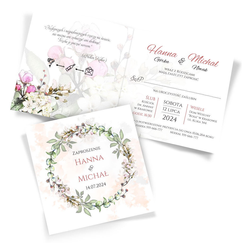 Zaproszenia Ślubne Rose