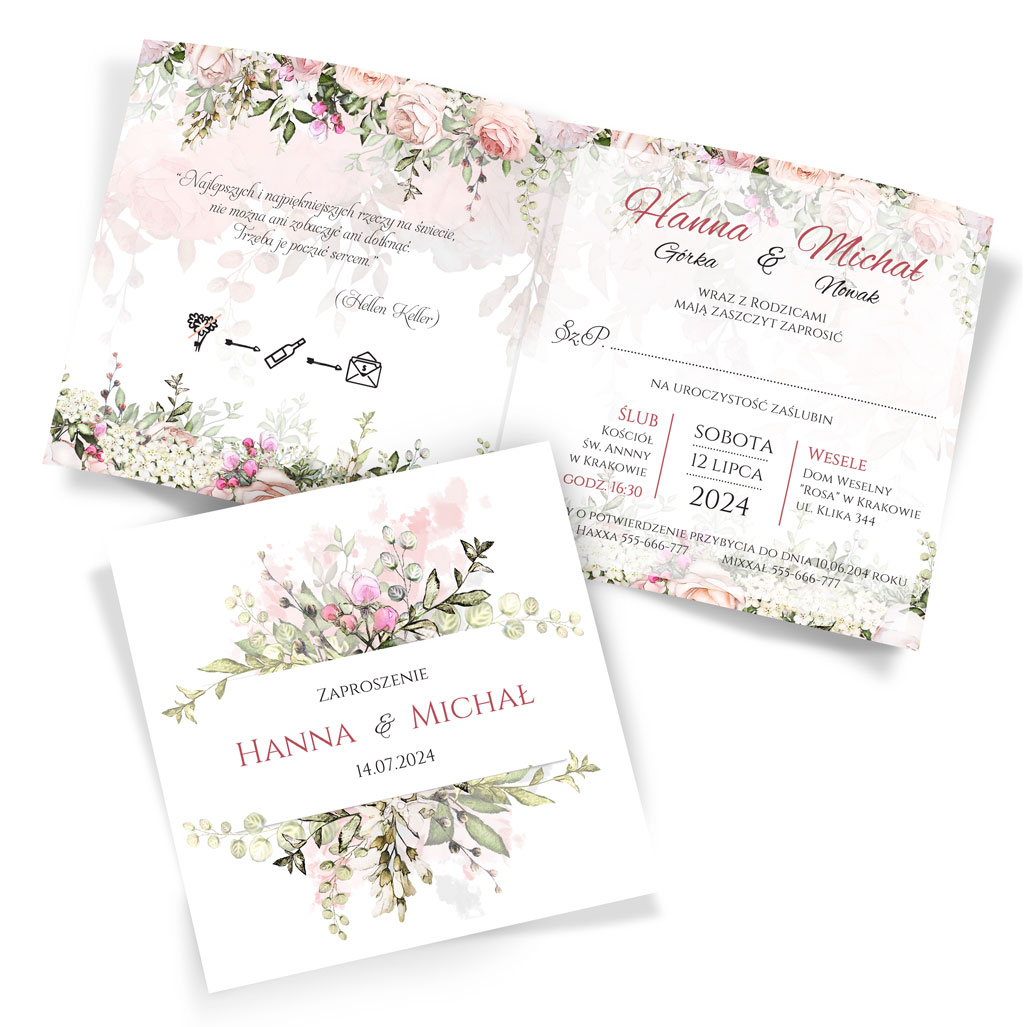 Zaproszenia Ślubne Rose