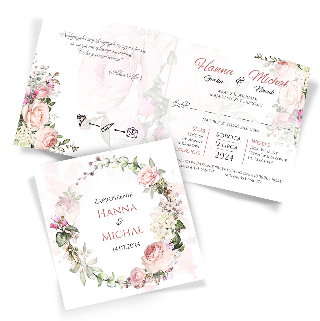 Zaproszenia Ślubne Rose