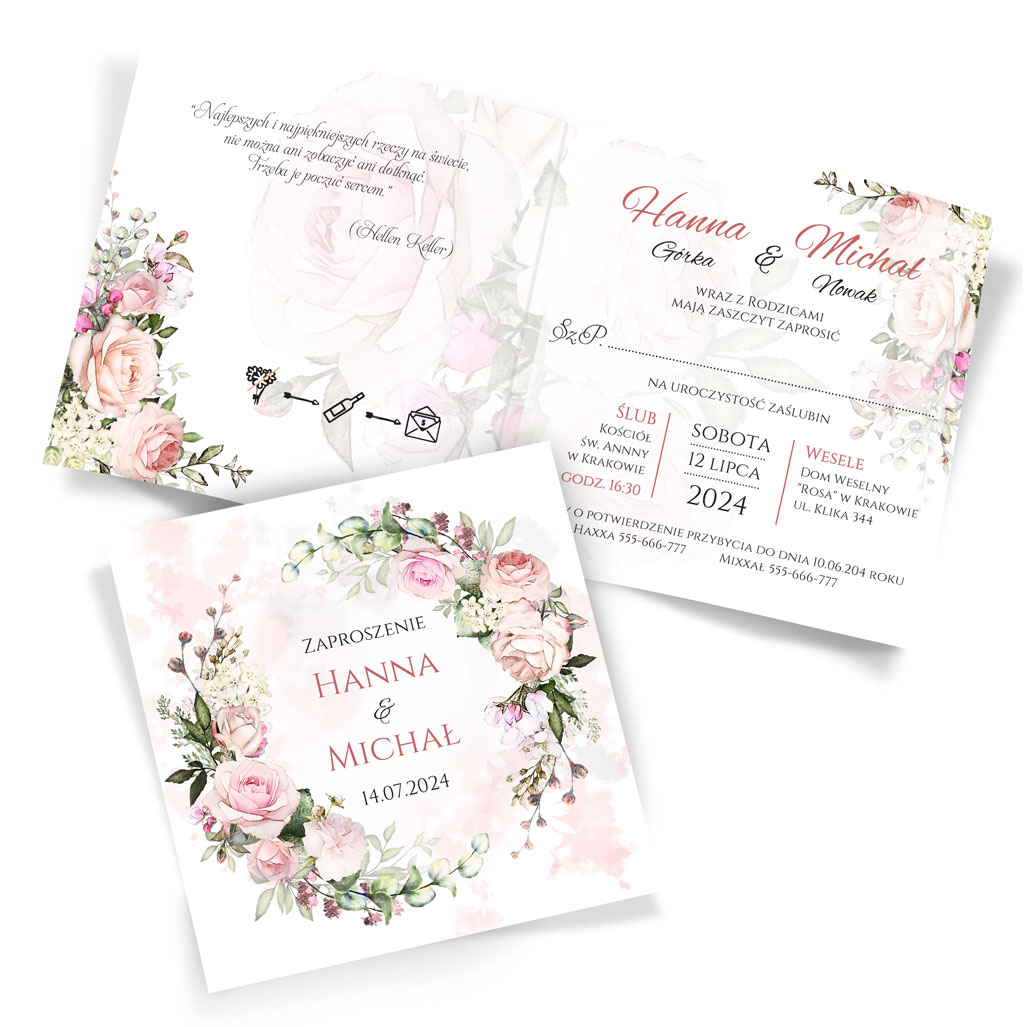 Zaproszenia Ślubne Rose