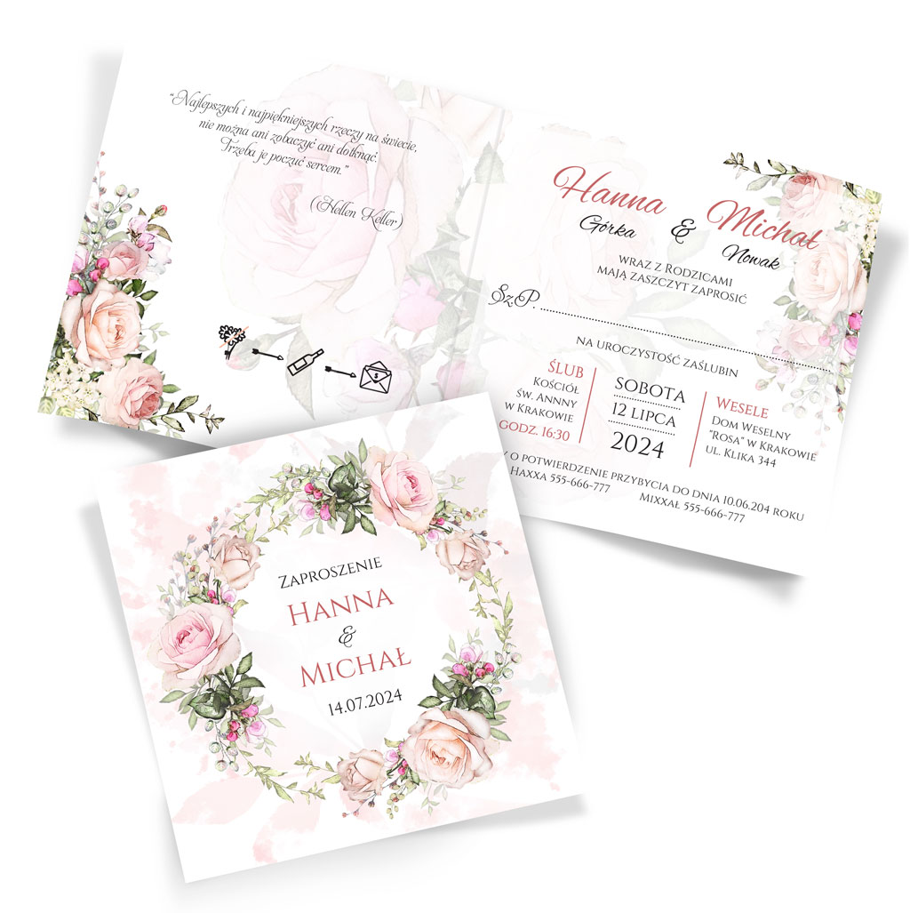 Zaproszenia Ślubne Rose