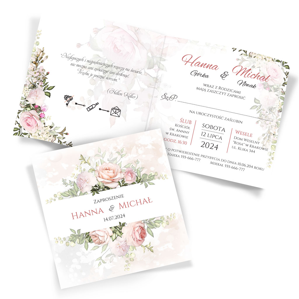 Zaproszenia Ślubne Rose