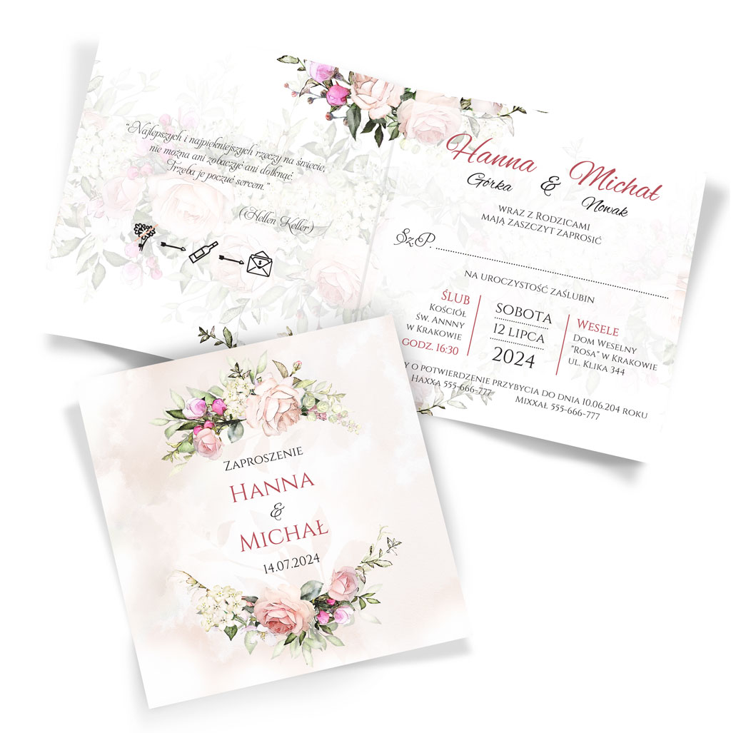 Zaproszenia Ślubne Rose