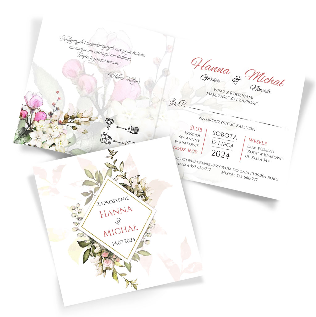Zaproszenia Ślubne Rose