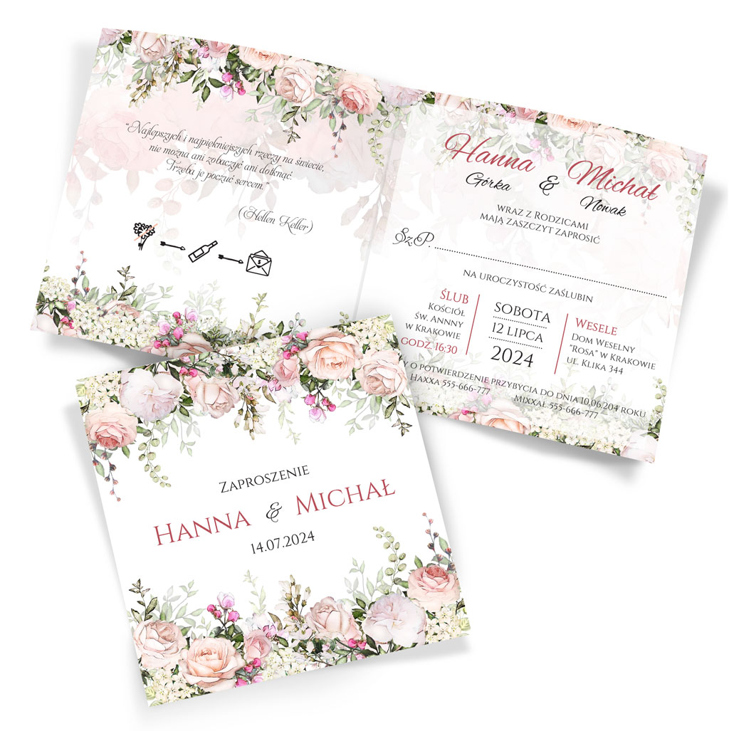 Zaproszenia Ślubne Rose