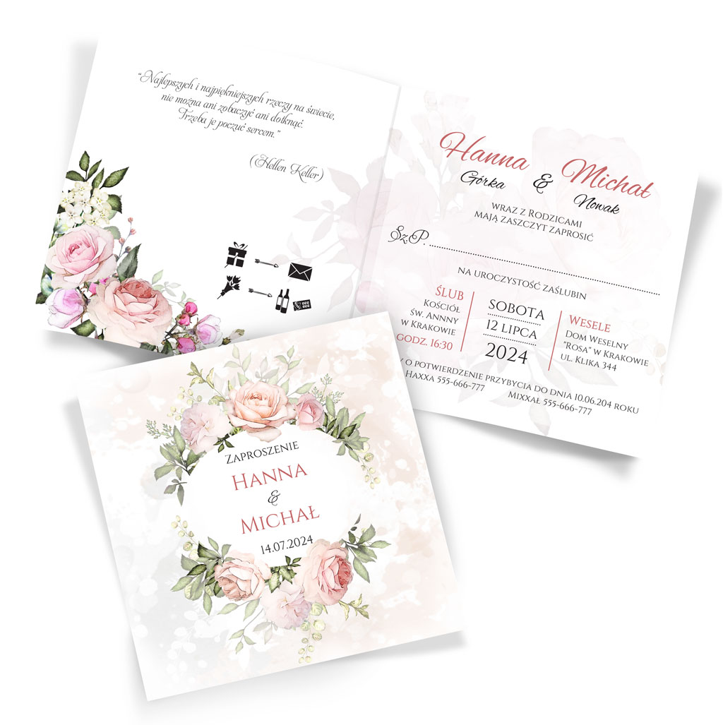 Zaproszenia Ślubne Rose