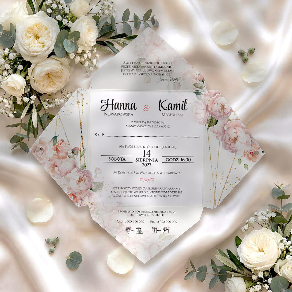 Zaproszenia ślubne - Albina