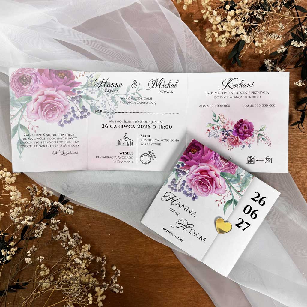 Zaproszenia Ślubne Rozalia
