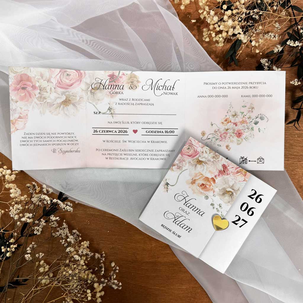 Zaproszenia Ślubne Rozalia