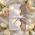 Zaproszenia ślubne falowane - Larysa