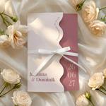 Zaproszenia ślubne falowane - Larysa