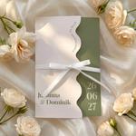 Zaproszenia ślubne falowane - Larysa