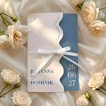 Zaproszenia ślubne falowane - Larysa