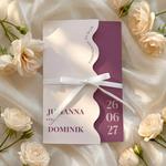 Zaproszenia ślubne falowane - Larysa