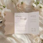 Zaproszenia ślubne falowane ze zdjęciem - Larysa2