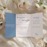 Zaproszenia ślubne falowane - Larysa