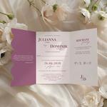 Zaproszenia ślubne falowane - Larysa